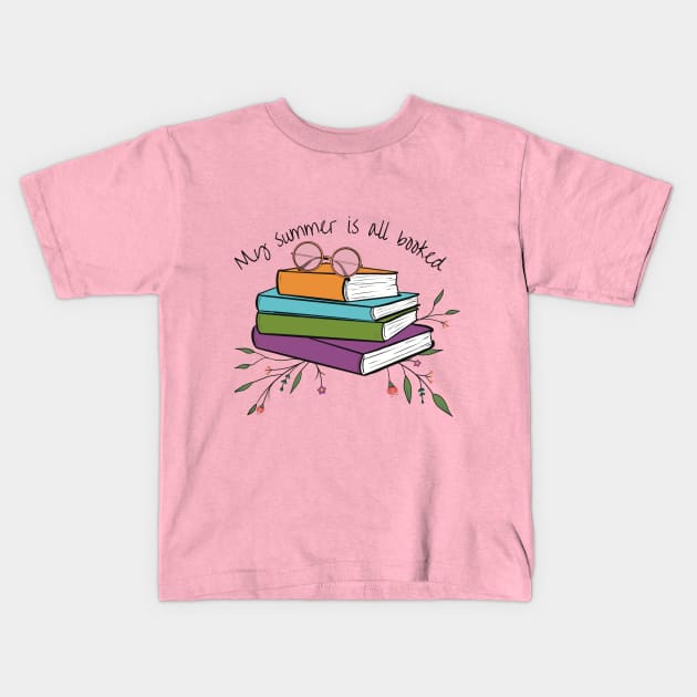 My Summer is All Booked Boho Kids T-Shirt by Shea Klein